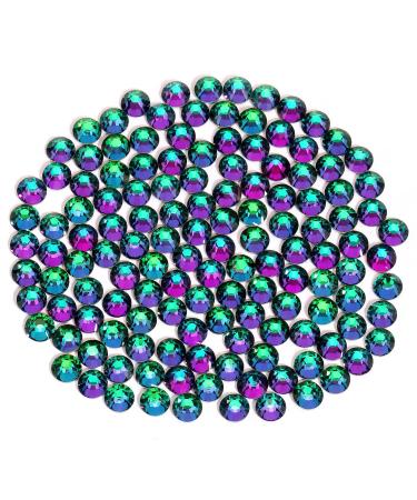 Yhmq du 576pcs pieces of rhinestones nail crystals + rhinestones for nails crystal green volacano + ss30 (6.4 + 6.5mm) Green Volacano SS30-576PCs