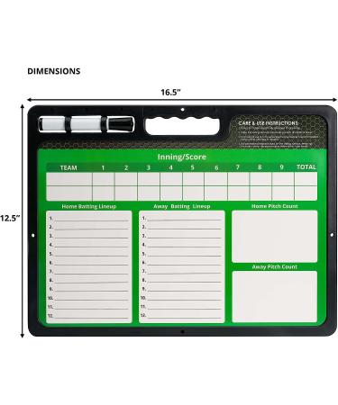 Murray Sporting Goods Premium Coaches Clipboard | Double-Sided Dry Erase Board - Ideal for Basketball, Baseball, Soccer, Football, Hockey | Marker Included - Buy Online on SooperMarket.com