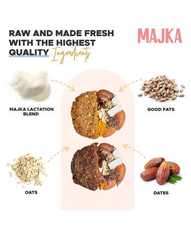 Majka Organic Lactation Cookies for Nursing Moms - Boost Breast Milk Supply & Energy - Vegan & Gluten Free - Variety 6 Pack - Buy Online on SooperMarket.com