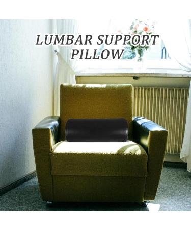 TEHAUX Lumbar Roll for Chair Memory Foam Back with Elastic Strap 3D Back Roll Lumbar Support Black - Buy Online on SooperMarket.com