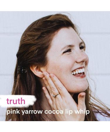 True Moringa Tinted Lip Balm - Organic Vegan Lip Gloss & Moisturizer - Pink Yarrow Cocoa Lip Whip - Natural Tinted Shimmer - 0.25 oz - Buy Online on SooperMarket.com