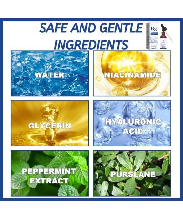 Niacinamide 5% Serum Anti Aging Serum Hyaluronic Acid For Face Hydrated Dark Spot Remover Brightening Serum for Blemish-Prone Dull Skin Face Serum for Women Men Skin Care - Buy Online on SooperMarket.com