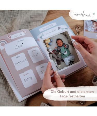 Mintkind Baby Album Your First Year of Life - Personalized A5 Baby Photo Album & Diary | Perfect Gift for Boys & Girls | Create Cherished Memories from 0 Months - Buy Online on SooperMarket.com