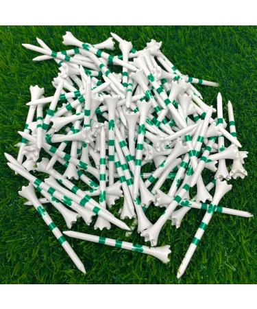 NorthPointe Four Leaf Clover Shamrock Plastic Golf Tees - White/Green (100 Pack) - Buy Online on SooperMarket.com