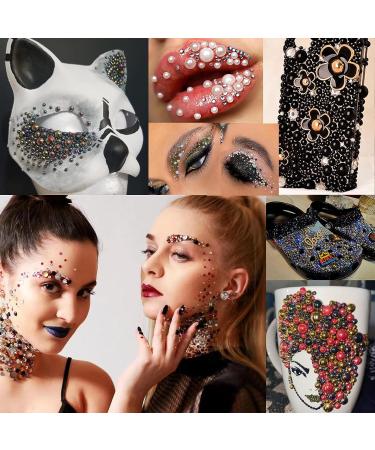Belicey 24000pcs Flatback Rhinestones Jelly Crystal Round Beads Gems - 6 Colors Nail & Craft Supplies for Makeup, Face, Tumblers - DIY Decoration (Pearl3) - Buy Online on SooperMarket.com