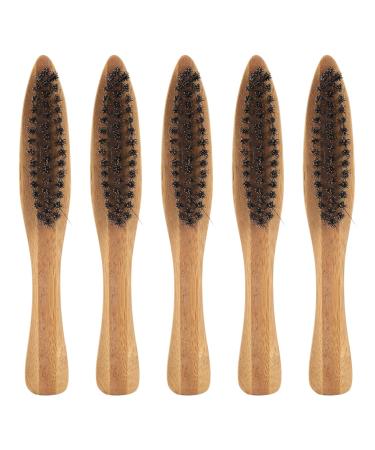 5-Piece Wooden Beard Brush Set for Men | Stiff Bristles & Durable Handle | Gentle Barber Shaving Brushes - Buy Online on SooperMarket.com