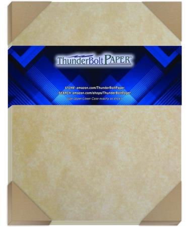 100 Old Age Parchment Paper for Writing - 24/60 Text Sheets - B5 (6.9X9.8 inches) European and Planner Size - Not Card Weight - Vintage Colored Old Parchment Look