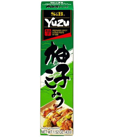 S&B Lemon Paste Original Japanese Yuzu Paste with 26% Yuzu in a practical tube 1 x 43 g Lemon Paste 43 g (1 pack)