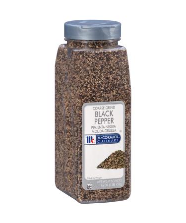 McCormick Culinary Coarse Grind Black Pepper, 16 oz - One 16 Ounce Container of Coarse Ground Black Pepper Sourced for Chefs for Sharp, Woody Flavors for Grilling and Cooking 1 Pound (Pack of 1)