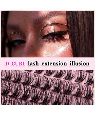 120Pcs DIY Natural Look Wispy Cluster Lash Extensions - 8-16MM D Curl Individual Lashes for Home Use - Reusable Individuals (Pretty) - Buy Online on SooperMarket.com