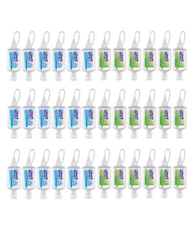 PURELL Advanced Hand Sanitizer Variety Pack Naturals and Refreshing Gel 1 fl oz Travel Size Flip Cap Bottle with Jelly WRAP Carrier (Pack of 36) - 3900-36-CMRFRAG Naturals and Refreshing Gel - Variety Pack
