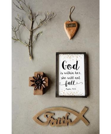 Creative Co-op Mango Wood Hanging Heart with Metal Love Brown 8" Tall - Buy Online on SooperMarket.com
