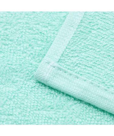 ZOLLNER Set of 6 Mint Green Cotton Small Bath Towels 50x100 cm - Soft & Absorbent Perfect for Home or Travel - Buy Online on SooperMarket.com