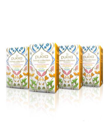 Pukka Herbal Collection Organic Herbal Teas 20 Count (Pack of 4) Assortment of Five Varieties Herbal Collection 20 Count (Pack of 4)