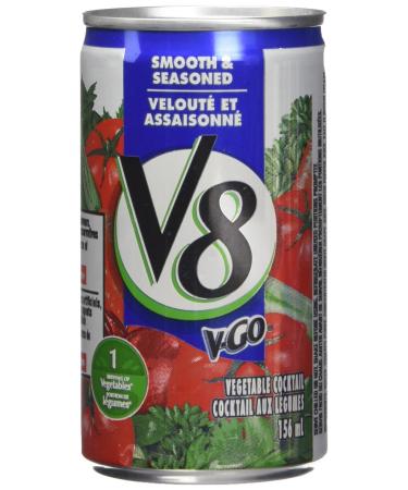 V8 Smooth & Seasoned Vegetable Cocktail 156 ml 6 Count