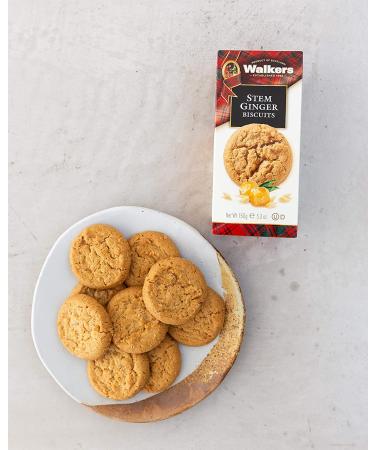 Walkers Shortbread Stem Ginger Scottish Cookies, 5.3 oz Box (Pack of 6) | Delicious Stem Ginger Flavor - Buy Online on SooperMarket.com