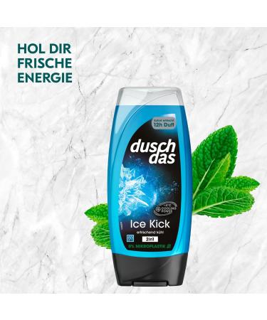 Duschdas 2-in-1 Shower Gel & Shampoo Ice Kick - Refreshing Shower Bath 6 x 225 ml | Buy Now for International Shipping - Buy Online on SooperMarket.com