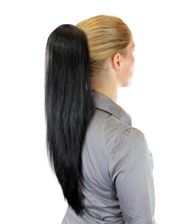 Buy Voluminous Smooth Braid & Ponytail Hairpiece with Mini Butterfly Clip - Black WK06-1B 65 cm | International Shipping Available - Buy Online on SooperMarket.com