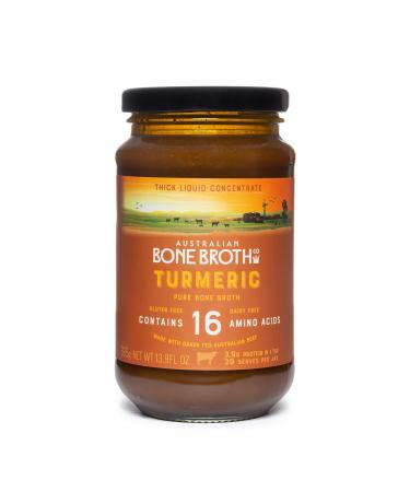 Australian Beef Bone Broth Concentrate -Turmeric Flavor - Turmeric, Ginger, Black Pepper Bone Broth Beverage.Made in Australia 375 grams.