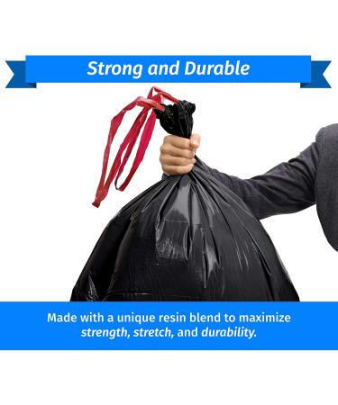 Reli 33 Gallon Trash Bags Drawstring - 150 Count, Black | Heavy Duty Garbage Bags - Large 33 Gal Capacity - Buy Online on SooperMarket.com