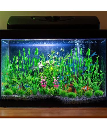 Quozuo 25 Pieces Artificial Aquarium Plants - Easy Green Plastic Decor for Stunning Aquariums - Buy Online on SooperMarket.com