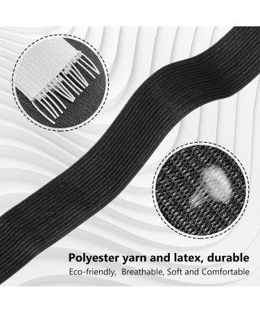 2 Pack 10 Yard 1.5 Inch Sewing Elastic Band - Heavy Stretch Braided Elastic for Pants, Waistband, Wigs, Skirts - Black & White - High Elasticity for DIY Projects - Buy Online on SooperMarket.com