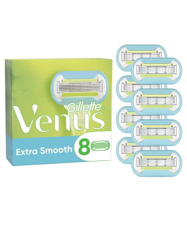 Gillette Venus Extra Smooth Razor Blades for Women 8 Replacement Blades for Women's Razors with 5-blade Old 8 pieces (1 pack)
