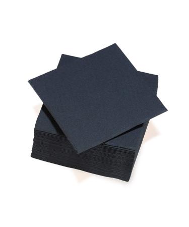 Le Nappage - paper napkins Tex Touch - Black - FSC -certified napkins - recyclable and biodegradable - set with 40 black napkins in large format 38 x 38 cm black medium