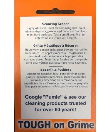 Pumie Flexi-Scour 1 Pack | Flexible Scrubbing Screen for Household Cleaning | Flex 48 | 5.5 x 4 | Abrasive Grit | Clean Grills, Remove Carbon, Rust and Scale | Pack of 1 - Buy Online on SooperMarket.com