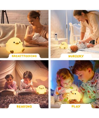 Unede LED Nachtlicht f r Kinder Dimmbares Kawaii Dodo Duck Nachttlicht aus Silikon USB Lampe f r Babyzimmer ideales Geschenk f r Kinder (Baby Benson) - Gelb - Buy Online on SooperMarket.com