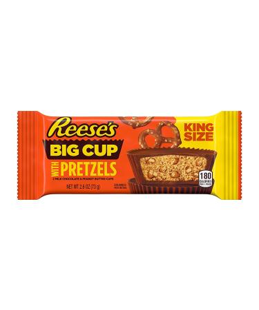 REESE'S Big Cup Stuffed with Pretzels Milk Chocolate Peanut Butter Cups Candy  Gluten Free  2.6 oz King Size Packs (16 Count) - Buy Online on SooperMarket.com