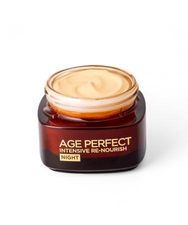 L Or al Paris Age Perfect Intensive Re-Nourish Night Cream 50+ Restores Skin Barrier Function Moisturises and Smooths Skin Manuka Honey and Calcium B5 50ml