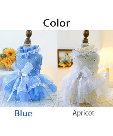 BT Bear Smally Dog & Cat Princess Tutu Dress - Lace Wedding Outfit for Small Pets - Size M Apricots - Buy Online on SooperMarket.com