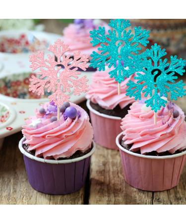 24 Pack Snowflake Gender Reveal Cupcake Toppers Pink Blue Winter Snowflake Cupcake Picks for Baby Shower Winter Wonderland Snowflake Theme Birthday Gender Reveal Party Cake Decorations Supplies 14 - Buy Online on SooperMarket.com