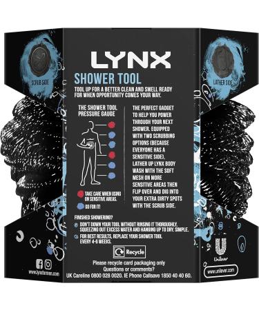 Lynx 2-Sided Shower Tool with 2 scrubbing Options Shower Sponge for a Better Clean 1 Piece Black (Pack of 3) 1 count (Pack of 3) Single Pack - Buy Online on SooperMarket.com