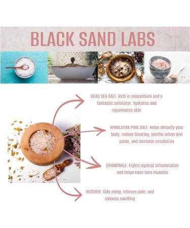 Black Sand Labs Premium Bath Salts for Her - Dead Sea & Himalayan Pink Salt Blend with Botanicals - Moisturizing and Rejuvenating Luxury Bath Salts for Women - Summer Terrace - Buy Online on SooperMarket.com