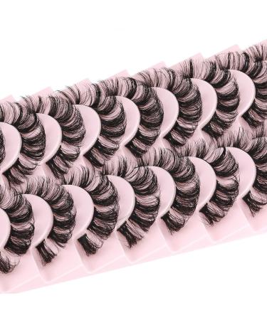 10 Pairs Pack EYDEVRO D Curl 18mm Fluffy Wispy Cluster Lashes - Dramatic Cat Eye False Eyelashes Extensions - Buy Online on SooperMarket.com