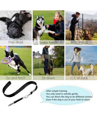 2 Pack Dog Whistle Dog Whistles for Recall Ultrasonic Stop Barking Silent Adjustable Dog Training Whistle with Lanyard White and Black - Buy Online on SooperMarket.com