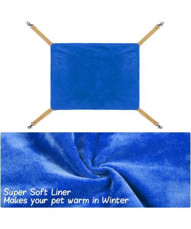 Whollyup Cat Hammock Bed - Soft Hanging Pet Bed for Kittens, Ferrets, and Small Pets | Royal Blue Stripe - Buy Online on SooperMarket.com