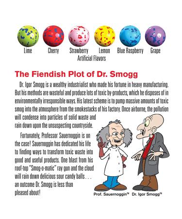 Toxic Waste Sour Smog Balls | 3-Pack Bags - 6 Flavors | Hard Candy with Chewy Sour Center - Buy Online on SooperMarket.com