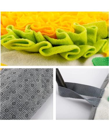 Rabbit Foraging Mat with Fixing Handle - Interactive Snuffle Pad for Rabbits, Guinea Pigs, Ferrets - Machine Washable Polar Fleece Feeding Mat - Buy Online on SooperMarket.com