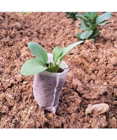 Saterkali 100Pcs Planting Bag High Performance Easy to Use Degradable Nursery Bag for Planting 12cm x 15cm - Buy Online on SooperMarket.com