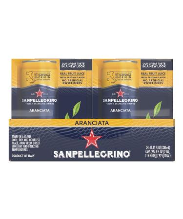 Sanpellegrino Aranciata Sparkling Orange Drink 24-Pack - 11.15 Fl Oz Cans - Buy Online on SooperMarket.com