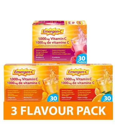 Emergen-C Variety Flavor Pack - 90 ct. Orange 30 count (Pack of 3)