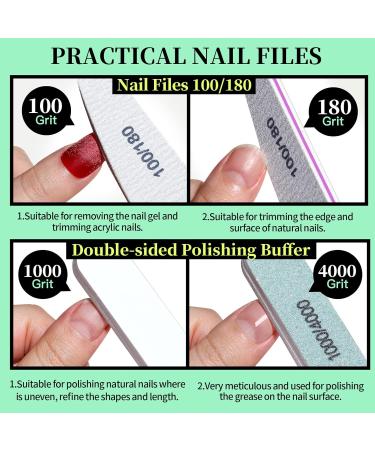 Fandamei Nail File 100/180 - Gel Nail Buffer & Manicure Set | Nail Files Tongs & Shavers - Z-Green - Buy Online on SooperMarket.com