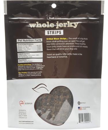 Fruitables Grilled Bison Jerky Dog Treats - Gluten & Grain Free | Premium Meat, 5oz - Buy Online on SooperMarket.com