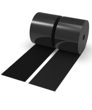 Self-Adhesive Hook and Loop Tape - 15ft x 2 inch Wide - Heavy Duty Sticky Back Tape Fastener Roll - 15ft x 2in