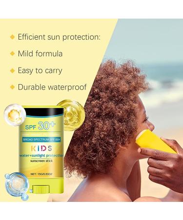 Sun Cream SPF 30+ Natural Sunscreen Stick with Broad Spectrum SPF 30+ Sunblock Stick for Face Body Waterproof Suncream Factor 30 Sun Stick SPF 30+ UVA/UVB Protection Residue-Free - Buy Online on SooperMarket.com