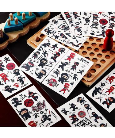 Patelai Ninja Temporary Tattoos - 36 Sheets, FDA Registered, 12 Styles for Kids Party Decorations and School Rewards - Buy Online on SooperMarket.com