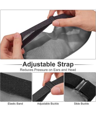 Silk Heated Eye Mask - USB Steam Warm Compress for Dry Eyes | Adjustable Temp Sleep Mask for Puffy Eyes | Relieves Chalazion, Blepharitis, Stye | 2 Pieces (Black/Grey) - Buy Online on SooperMarket.com